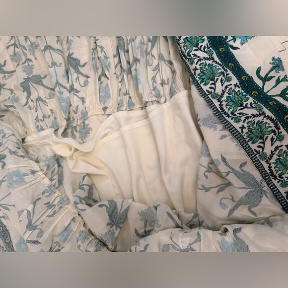 LEA Flutter sleeve floral v-neck maxi dress 3X - Picture 8 of 9